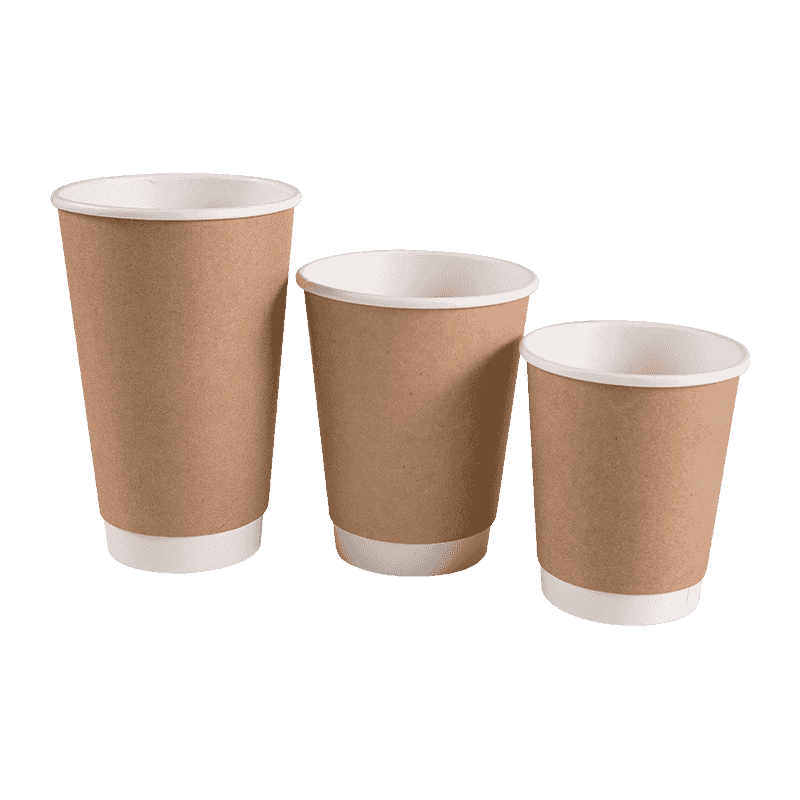 Tasse à café à emporter à double paroi Kraft