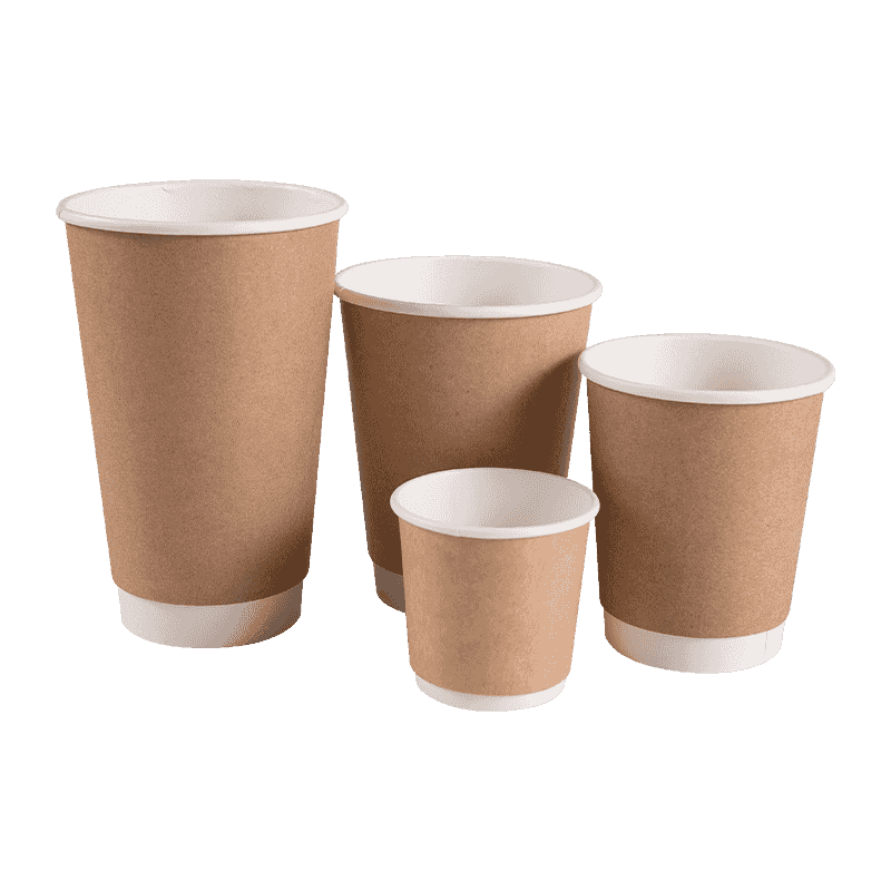 Tasse à café à emporter à double paroi Kraft