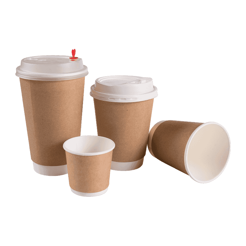 Tasse à café à emporter à double paroi Kraft