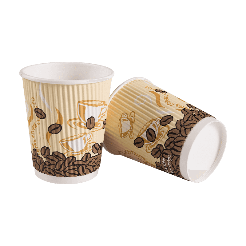 Tasse de papier d'ondulation de double paroi isolée imperméable de boissons chaudes