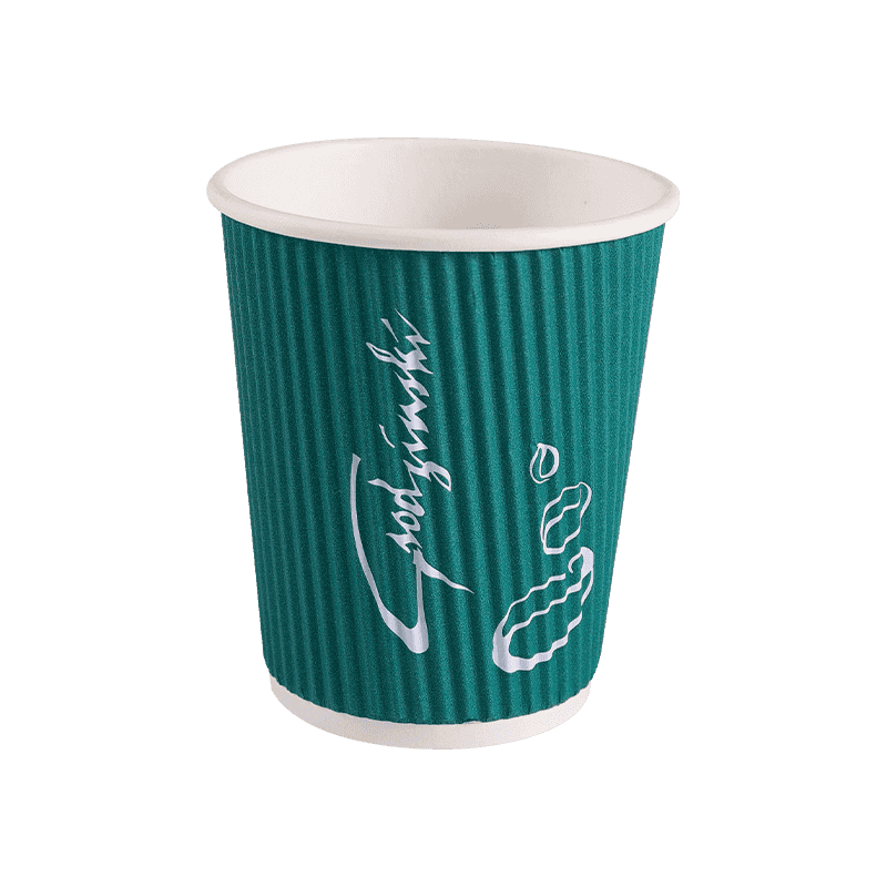 Tasse de papier d'ondulation de double paroi isolée imperméable de boissons chaudes