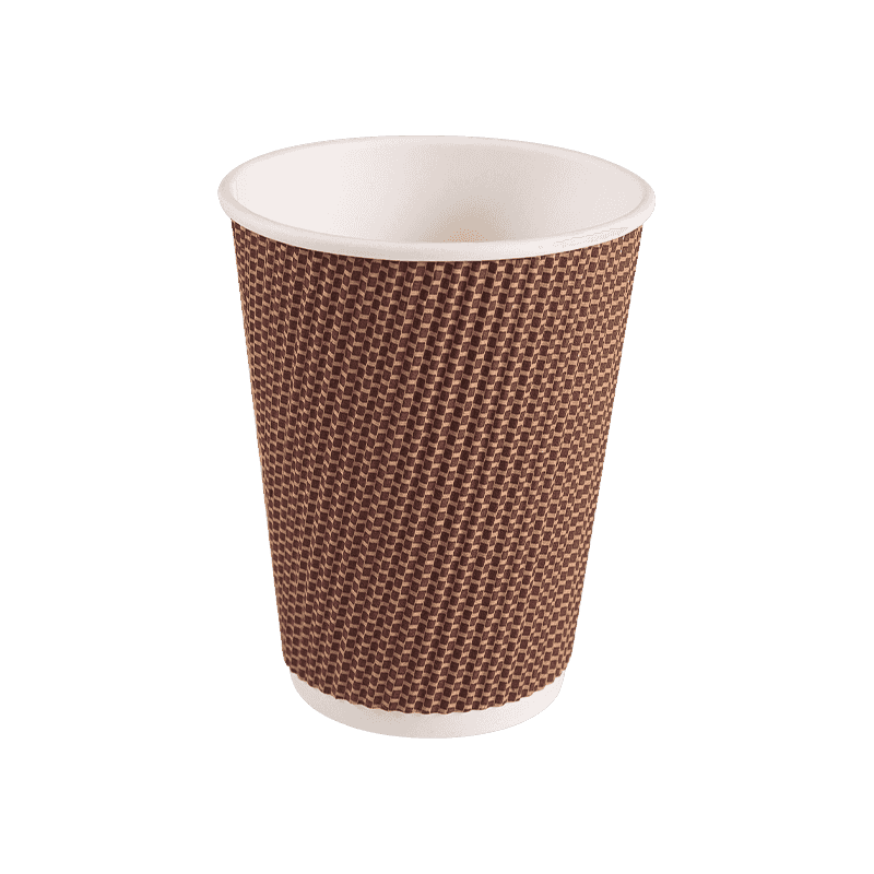 Tasse de papier d'ondulation de double paroi isolée imperméable de boissons chaudes