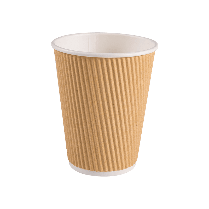 Tasse de papier d'ondulation de double paroi isolée imperméable de boissons chaudes