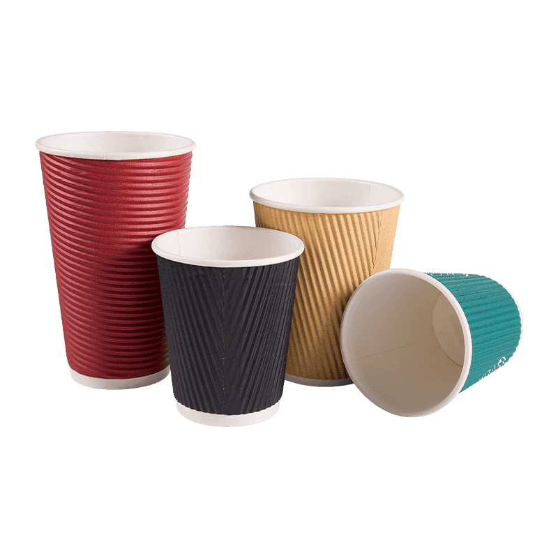 Tasse de papier d'ondulation de double paroi isolée imperméable de boissons chaudes