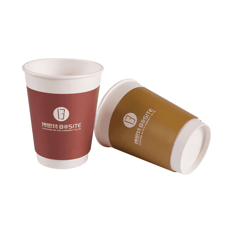 Gobelet en papier biodégradable à double paroi pour boissons chaudes et froides