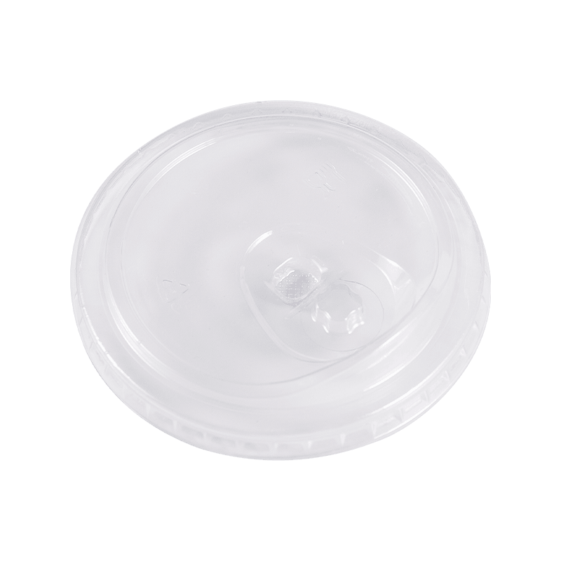 Couvercle de tasse PET en plastique transparent jetable sans paille